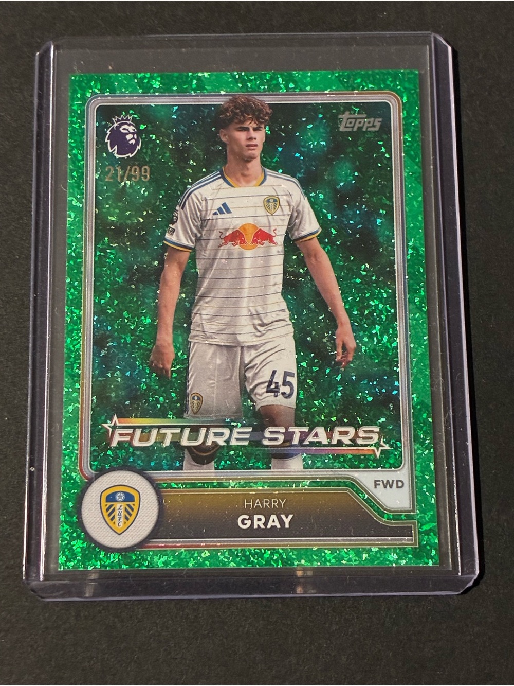 Topps Premier League Harry Gray Leeds United Future Stars Green Parallel 21/99